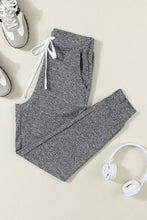 Load image into Gallery viewer, Gray Drawstring Waist Pocketed Joggers