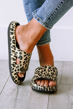 Load image into Gallery viewer, Leopard Print Thick Sole Slip On Slippers