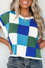 Load image into Gallery viewer, Grapefruit Orange Color Block Cap Sleeve Sweater