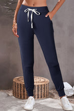 Load image into Gallery viewer, Gray Drawstring Waist Pocketed Joggers