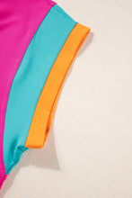 Load image into Gallery viewer, Strawberry Pink Color Block Detail Casual Two-piece Set