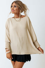Load image into Gallery viewer, White Smocked Wrist Shift Top