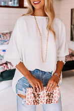 Load image into Gallery viewer, White Smocked Wrist Shift Top