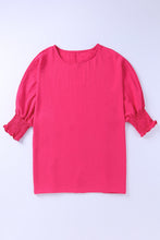 Load image into Gallery viewer, White Smocked Wrist Shift Top