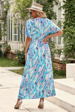 Load image into Gallery viewer, Rose Wrap V Neck Floral Maxi Dress