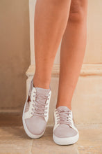 Load image into Gallery viewer, Gold Glitter Star Patchwork PU Leather Lace-up Sneakers