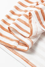 Load image into Gallery viewer, Orange Stripe Oversized Buttoned Front Sleeveless Wide Leg Jumpsuit