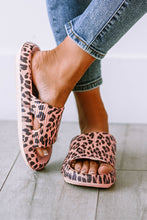 Load image into Gallery viewer, Leopard Print Thick Sole Slip On Slippers