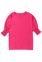 Load image into Gallery viewer, White Smocked Wrist Shift Top