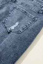 Load image into Gallery viewer, Sky Blue Light Wash Frayed Slim Fit High Waist Jeans
