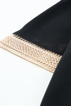 Load image into Gallery viewer, Black Lace Trim V Neck Short Sleeve Blouse