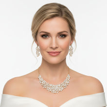 Load image into Gallery viewer, Bib Wedding or Event Gold and Pearl Rigid Necklace
