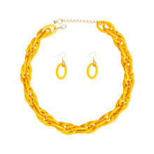 Load image into Gallery viewer, Necklace Retro Yellow Double Link Set for Women