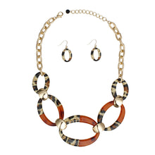 Load image into Gallery viewer, Link Collar Urban Jungle Leopard Print Necklace