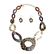 Load image into Gallery viewer, Link Collar Tribal Chic Leopard Print Necklace