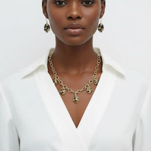 Load image into Gallery viewer, Collar Dimensional Bright Leopard Link Necklace