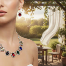 Load image into Gallery viewer, Collar Silver Filigree Multicolor Crystal Necklace