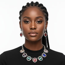 Load image into Gallery viewer, Collar Silver Filigree Multicolor Crystal Necklace