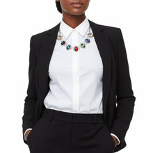 Load image into Gallery viewer, Collar Silver Filigree Multicolor Crystal Necklace