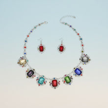 Load image into Gallery viewer, Collar Silver Filigree Multicolor Crystal Necklace