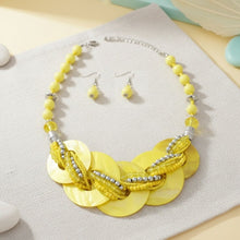 Load image into Gallery viewer, Collar Yellow Shell Disc Beaded Necklace for Women