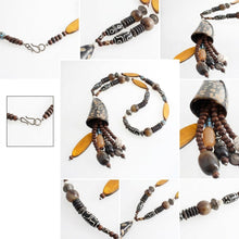Load image into Gallery viewer, Handcrafted Real Buffalo Horn & Wood Bead Necklace