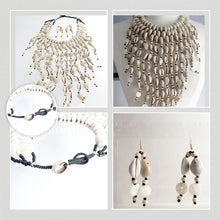 Load image into Gallery viewer, Handcrafted Cowrie Shell Large Bib Necklace