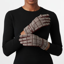 Load image into Gallery viewer, Plaid Wine Touchscreen Winter Gloves for Women