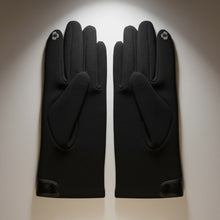 Load image into Gallery viewer, Black Rabbit Ear Leather Touchscreen Winter Gloves