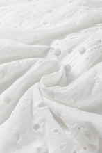 Load image into Gallery viewer, White Flower Embroidered Hollow-out Puff Sleeve Blouse