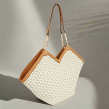 Load image into Gallery viewer, Tote Beige Diamond Plaid Geometric Shoulder Bag