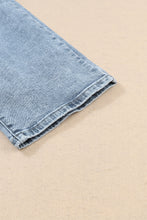Load image into Gallery viewer, Sky Blue Light Wash Frayed Slim Fit High Waist Jeans