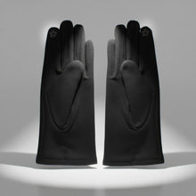 Load image into Gallery viewer, Black Woolen Cute Rabbit Touchscreen Winter Gloves