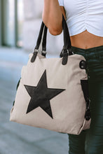 Load image into Gallery viewer, Beige Casual Five-pointed Star Canvas Tote Bag