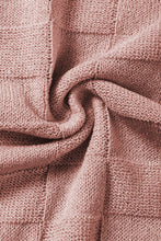 Load image into Gallery viewer, Dusty Pink Lattice Textured Knit Short Sleeve Sweater