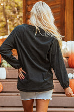 Load image into Gallery viewer, Dark Grey Halloween Pumpkin Spice Baby Graphic Textured Sweatshirt