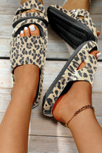 Load image into Gallery viewer, Leopard Print Thick Sole Slip On Slippers