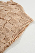 Load image into Gallery viewer, Dusty Pink Lattice Textured Knit Short Sleeve Sweater