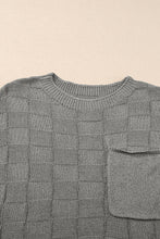 Load image into Gallery viewer, Dusty Pink Lattice Textured Knit Short Sleeve Sweater