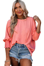Load image into Gallery viewer, White Smocked Wrist Shift Top