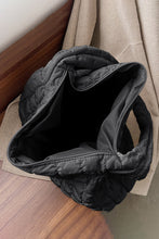 Load image into Gallery viewer, White Quilted Zipper Large Shoulder Bag
