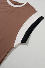 Load image into Gallery viewer, Strawberry Pink Color Block Detail Casual Two-piece Set