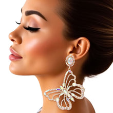 Load image into Gallery viewer, Dangle XL Aurbo Glam Butterfly Post Earrings