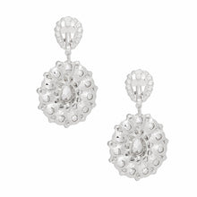 Load image into Gallery viewer, Clip On Brilliant Purple Teardrop Crystal Earrings