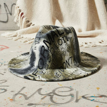 Load image into Gallery viewer, Fedora Olive Green and Black Graffiti Tie Dye Hat
