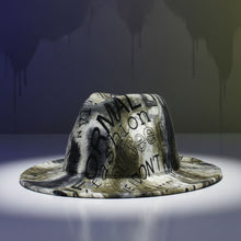 Load image into Gallery viewer, Fedora Olive Green and Black Graffiti Tie Dye Hat