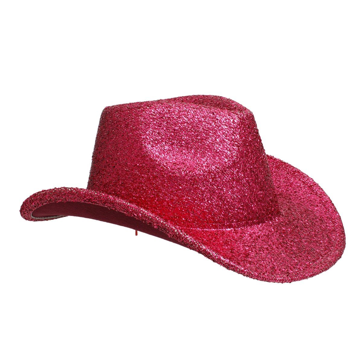 Cowboy Hat Red Metallic Glittering Fashion Hat Women – Word 