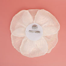 Load image into Gallery viewer, XL Flower White Sequin Hair Clip Headband Brooch
