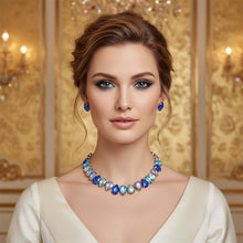 Load image into Gallery viewer, Ocean Teardrop Crystals Gemstone Collar Necklace