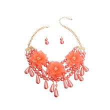 Load image into Gallery viewer, Pink Pearl Teardrop Flower Set